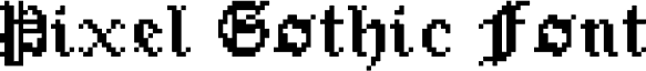 Pixel Gothic Font