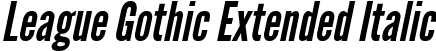League Gothic Extended Italic