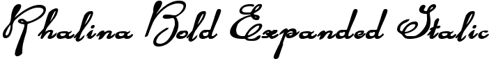 Rhalina Bold Expanded Italic