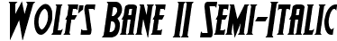 Wolf's Bane II Semi-Italic