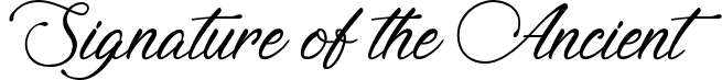 Signature of the Ancient